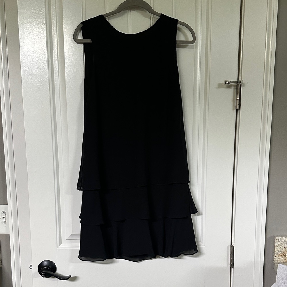 Lauren Ralph Lauren Black Tiered Mini Dress